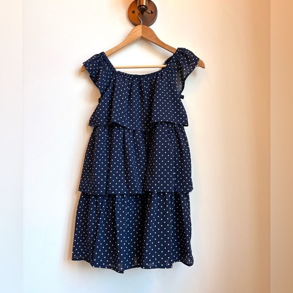 Janie and Jack Blue Pleated Ruffled Sundress - Picture 3 of 3